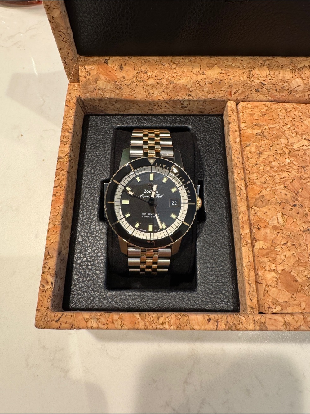 Zodiac Super Sea Wolf Two-Tone 40mm Dive Watch - Picture 2 of 10